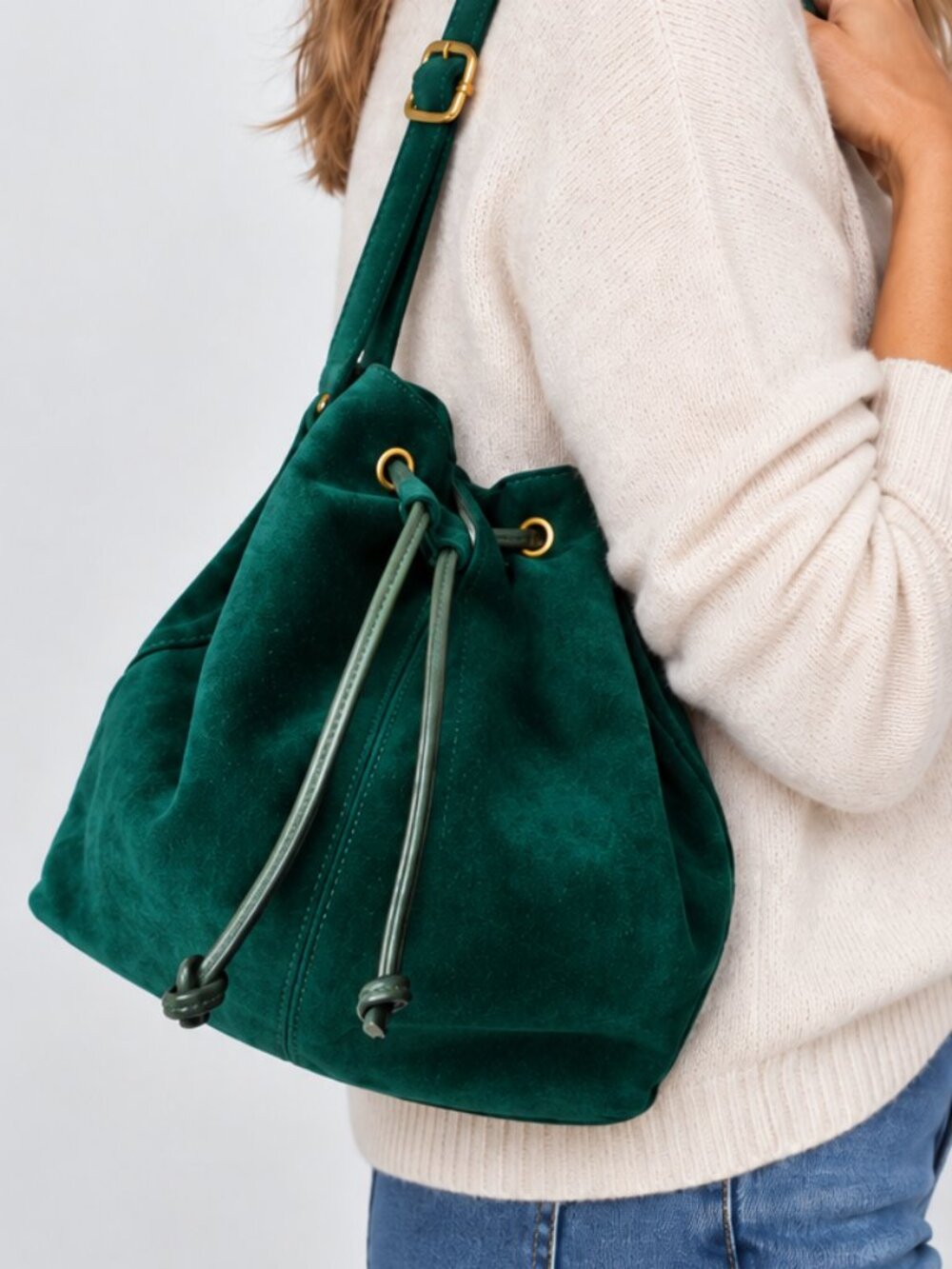 Genuine suede vintage Town Shoes bag